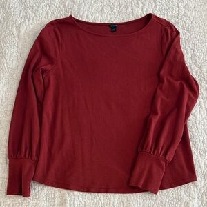 Ann Taylor Women's Dark Rust Long Sleeve Tee, Sz L, EUC